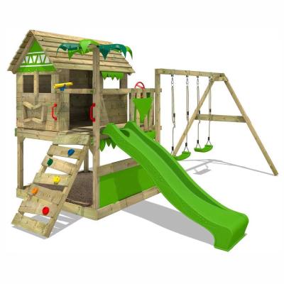 China Kindergarten Animal Series High Quality Wooden Children Equipment Climbing Outdoor Wooden Playground Slide for sale