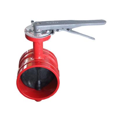 China Seat General Fire Grooved Rubber Butterfly Valve for sale