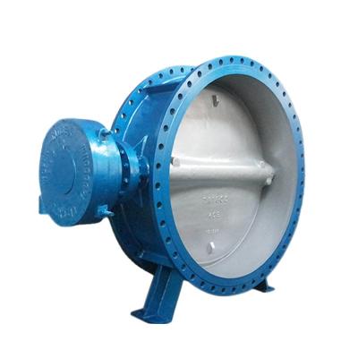 China Price general rubber seat dual flange wcb butterfly valve for sale