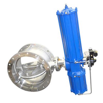 China Flange Connection General Pneumatic Actuated Butterfly Valve for sale