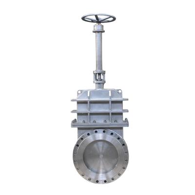 China DN450 PN16 SS 304 Flange General Hand Wheel Operation Knife Gate Valve for sale