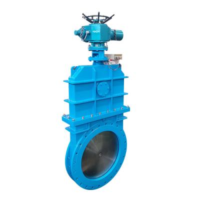 China Long service life motorized carbon steel epdm knife blade gate valve price for sale