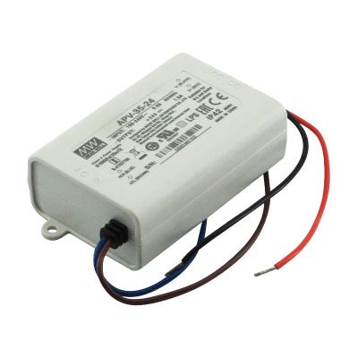 China Well APV-35-24 35W 24V 1.5A 1500mA Medium LED Driver Constant Voltage Power Supply 24V APV-35-24 for sale