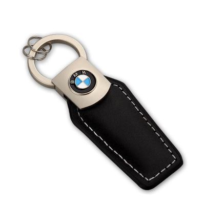 China Hot Sale Custom Luxury Metal Car Gift PU Leather Key Chain Logo Print Key Chain Keyring for sale