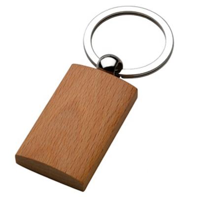 China Wholesale Custom Key Chain Promotion Gift Wood Rectangle White Rectangle Key Chain Custom Logo Gusset for sale