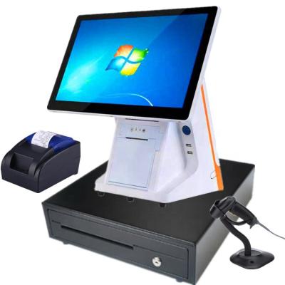 China LKS-POS990P NEW DESIGN 15inch all in one capacitive touch screen windows pos machine with embedded 8inch LCD customer display 15inch/1024*768 or 15.6 inch TFT LCD/1366* 768 for sale