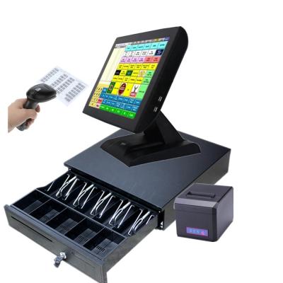 China LKS-POS810F Business NEW DESIGN 15 Inch Flat Capacitive Touch Screen Full POS Terminal for sale