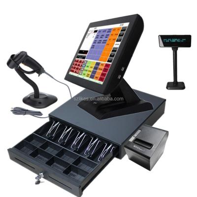 China SDK Terminal POS System Cash Register With 15 Inch Screen black and white for sale