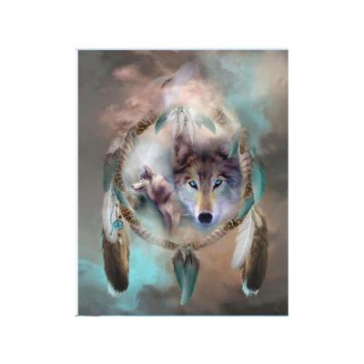 China 5D Square Full Drill 5D Diamond Painting Wolf DIY Home Decor With Colorful Picture Diamond Painting for sale