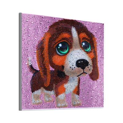 China 5D Diy Abstract Dog Animal Picture Round Diamond Painting Home Decor for sale