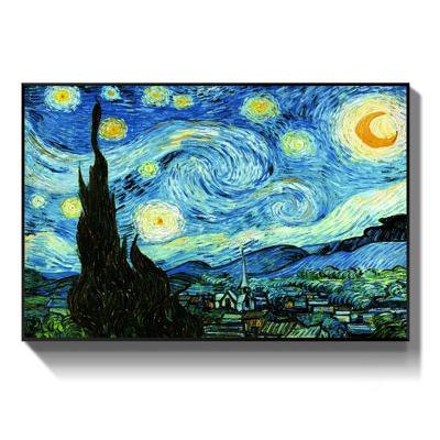 China Wholesale custom abstract acrylic acid Van Gogh landscape canva paint painting by number abstract painting for sale