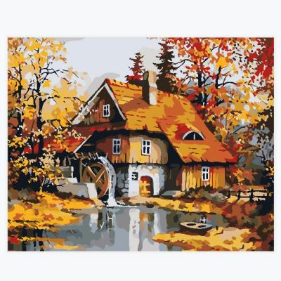 China SX Art Craft Modern Landscape Painting With High Quality Customized Wall Art For Home Decor For Beginners Painting By Numbers for sale