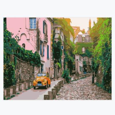 China SX Art Craft Modern Landscape Painting With High Quality Customized Wall Painting For Beginners Paint By Numbers For Adults for sale