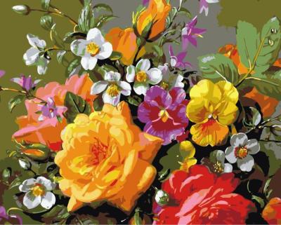 China DIY craft gift abstract flower paint by numbers kits with OIL PAINTING paint by number for digital painting for sale