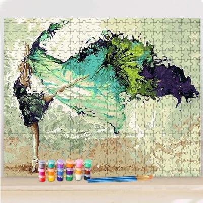 China New classic/postmodern children diy adult jigsaw figure decorative painting painting by numbers custom sight puzzle painting by numbers for sale