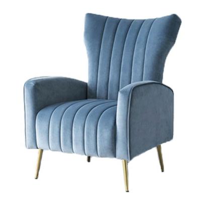 China High Back Adjustable Velvet Sofa Chair Luxury Light Blue Modern Love Chair (Other) Sofa for sale