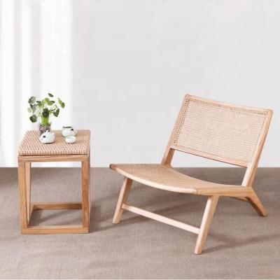 China Wholesale NordicJapanese Rattan Sofa Chair Living Room Hotel Solid Wood Rattan Sofa Chair Home Furniture for sale