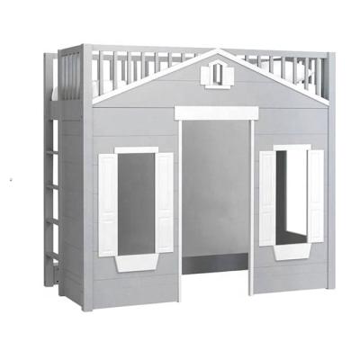 China Space Saving Factory Supply OEM Smart Design Playhouse Loft Solid Wood Bed For Kids for sale