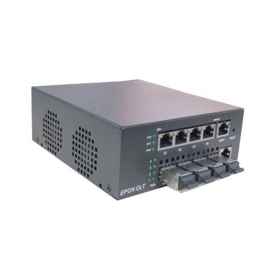 China FTTX FTTH OLT MINI 4 port works with EPON XPON and can be equipped with PX20+ PX20+ PX20++ SFP module for sale