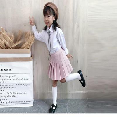 China 2021 Summer New Fashion Breathable Pleated 100% Pleated Girl Skirt Soft Cotton Dance Skirt For Girls 8-14t for sale