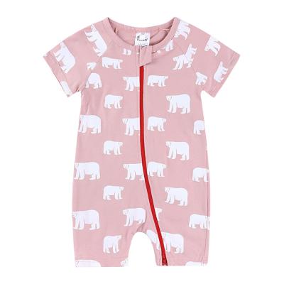 China High Quality Wholesale 95% Cotton Girl Clothes Wholesale Unisex Casual Pink Newborn Baby Boy Casual Romper for sale