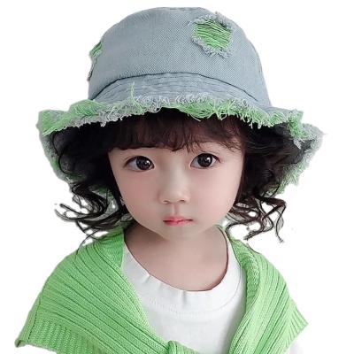 China Fashion Dobby Summer Hat Kid Toddler Girls Boys Snap Cowboy Beach Sun Protect Kids Sunscreen Baseball Hat 2-8 Years for sale