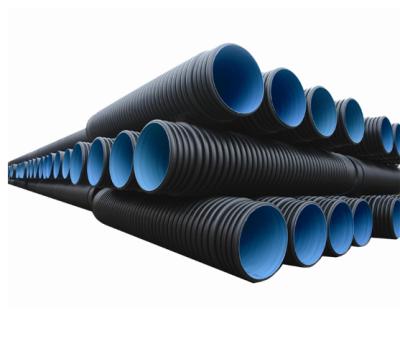 China HDPE Corrugated Pipe Corrosion Resistant Double Drain Wall for sale