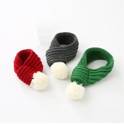 China Winter Stocked Warm Dog Scarves Knitting Thicken Scarf Shawl Knit Collar Cat Christmas Scarf Grooming Accessories For Pets for sale