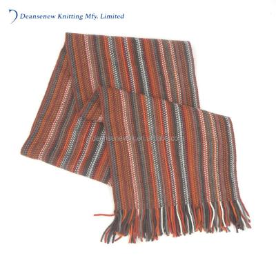 China Fashion 70% Vertical Stripe Autumn Winter Warm Adult Women Wool/30% Acrylic European Men's 25 x 162 + 5 Cm Color Teen Cable Knit Muffler Wrap scarf for sale