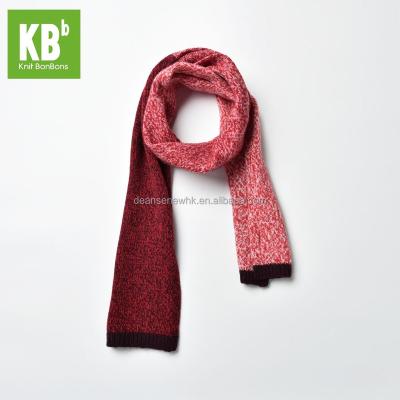 China Fashion 100% Custom Long Lambswool Funky Winter Adult Knitted Scarf Muffler - Red for sale