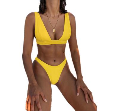 China Plus size European and American fringed three-piece swimsuit 2022 new 18 teens bikini girl hot sexy swimwear Xxx for sale