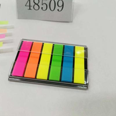 China Self-adhesive removable sticky note colorful index neon labels. for sale