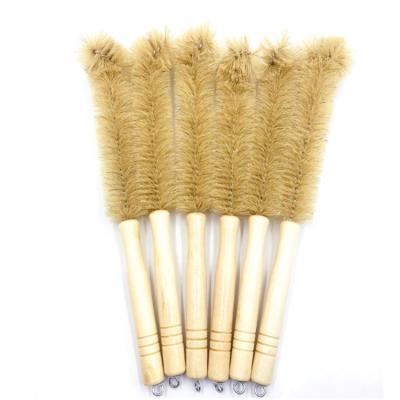 China Eco Friendly Sustainable Kitchen Dish Brush Wooden Coconut Scrub Brushes Long Handle Wooden Bottle Cleaning Brush for sale