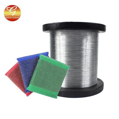 China AISI410 Scourer Diameter 0.09mm Stainless Steel Wire Cloth For Making Scouring Pad / Sponge Scourer for sale