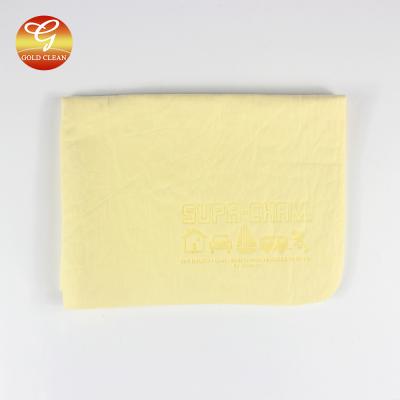 China Viable Synthetic Leather Chamois PVA Car Cleaning Cloth With Branded / Thermoprint for sale