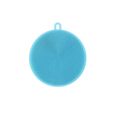 China Sustainable Soft Silicone Washing Brush Fruit Cleaner Dish Scrubber Silicone Sponge For Kitchen for sale