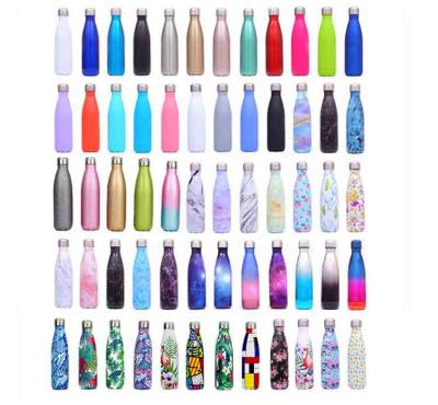 China Sustainable Wholesale 500ml / 750ml Brands Double Wall Stainless Steel Custom Logo Cola Thermo Shaped Drinking Water Bottle for sale