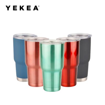 China Sustainable 30oz Stocked Wholesale Wide Mouth Tumbler Cups With Lids for sale