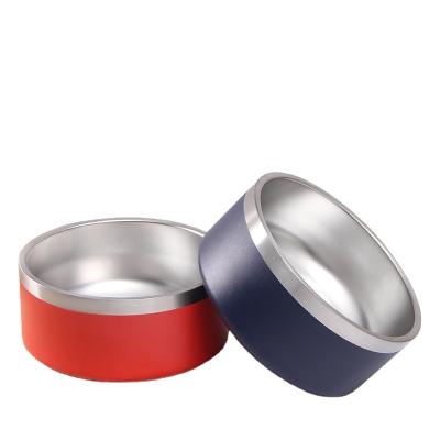 China Wholesale Stocked Multi Colors Stainless Steel Pet Cat Dog Bowl With Silicone Bottom For Pet for sale