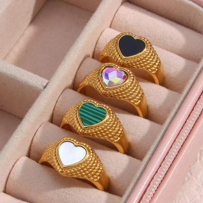 China Waterproof And Rust Proof Wholesale 18K Gold Plated Stainless Steel Jewelry Fashion Creative Cute Hands Ring For Women for sale