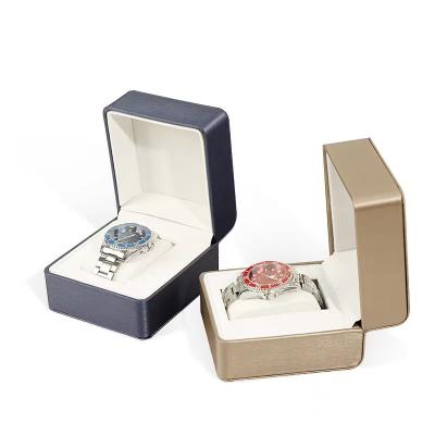 China Custom Logo Paper Luxury Wrist Black Watch Storage Watch Gift Box Packaging Boxes Watch Box For Watches for sale