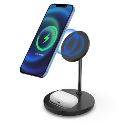 China Fast Charging iPhone 12 YONGTU Qi Magnetic Fast Wireless Charging Stand for iPhone 12 for Airpods pro for Samsung Galaxy Phone Charger Stand for sale