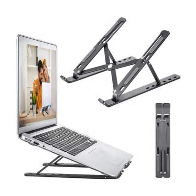 China Laptop Adjustable Aluminum Stand (Height) Macbook 2022 Laptop Adjustable Portable Folding Aluminum Laptop Stand For Desk for sale