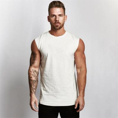 China Sports Summer Solid Color Anti-pilling Top Vest Fitness Running Sleeveless T-shirt For Men for sale