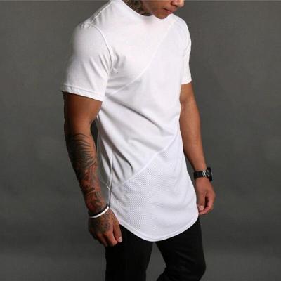 China Breathable Summer Sports Anti-Wrinkle Bodybuilding Fitness T-shirt Casual Short Sleeve Men for sale