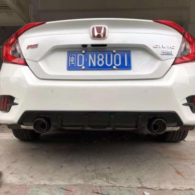 China ABS Material Auto Part ABS Diffuser Rear Bumper For Honda Civic 2016 10th for sale