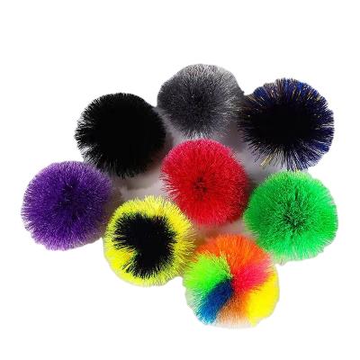 China Shoe Buckle Winter Fashion Sandal Design Shoe Charm Colorful Pom Pom Ball Boot Shoe Accessories Plush Shoe Decorations for sale