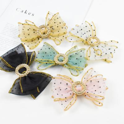 China Shoe Buckle Women Ladies Shoe Buckle Lovely Rosette Cloth Bow Shoe Decoration Kids Girl Shoe Accessories for sale