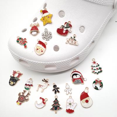 China Hoop Charm Christmas Gift Bling Shoe Charms Shapes Hoop Charm Alloy Shoe Decoration Metal Shoe For Luxury for sale