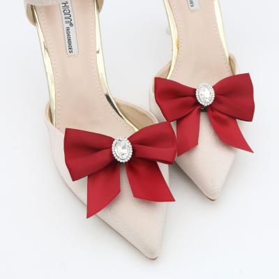 China Classic Shoe Buckle Environmental Alloy Bowknot Ladies Shoes Buckle Sandal High Heel Shoe Decorations Accessories for sale